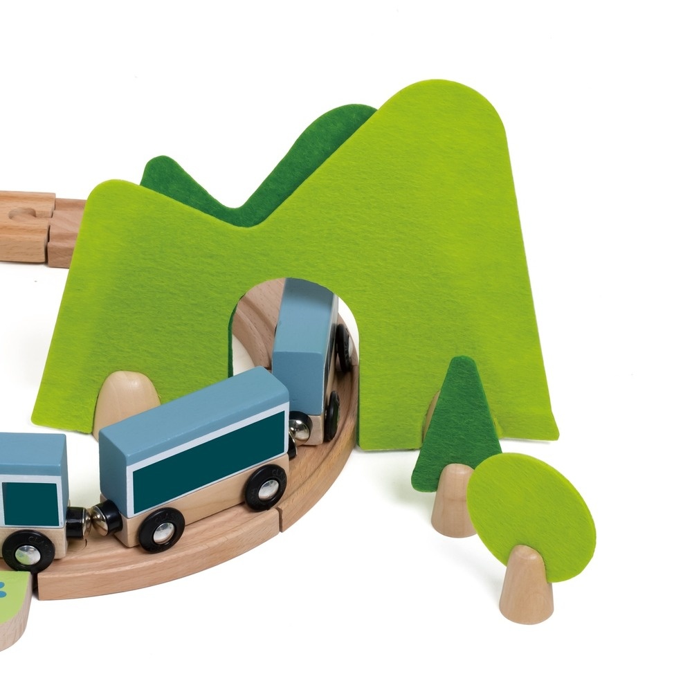 Classic World - Pretend & Play - Wooden Train Set - Forest 40 Piece - Image 8