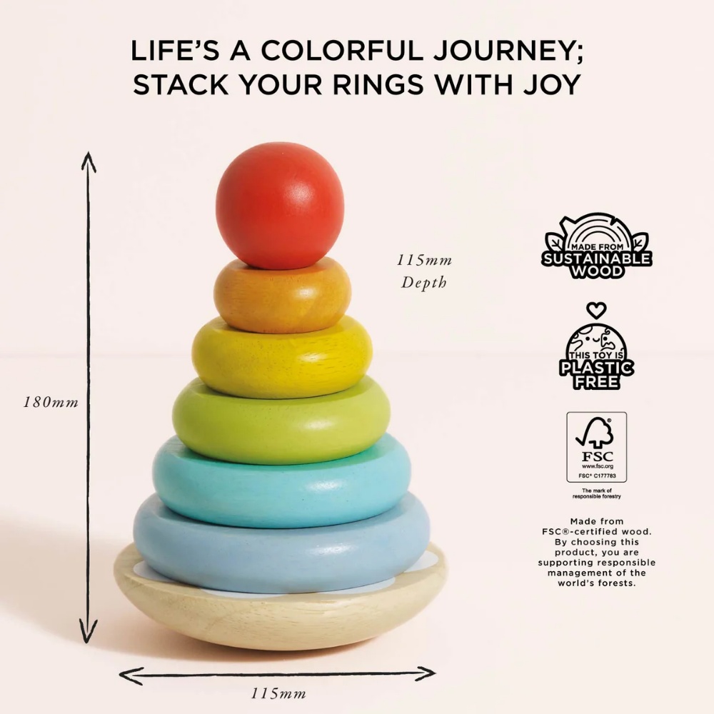 Le Toy Van - Rainbow Stacking Tower - Image 5