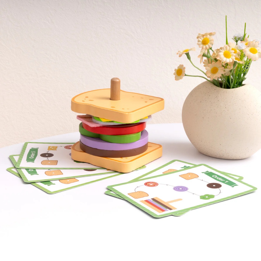 TookyToy - Making A Sandwich - Stacking & Sequencing Activity Toy - Image 2