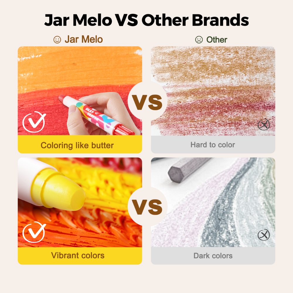 Jar Meló - Twistable Silky Crayons - Washable - 12 Colours - Image 4