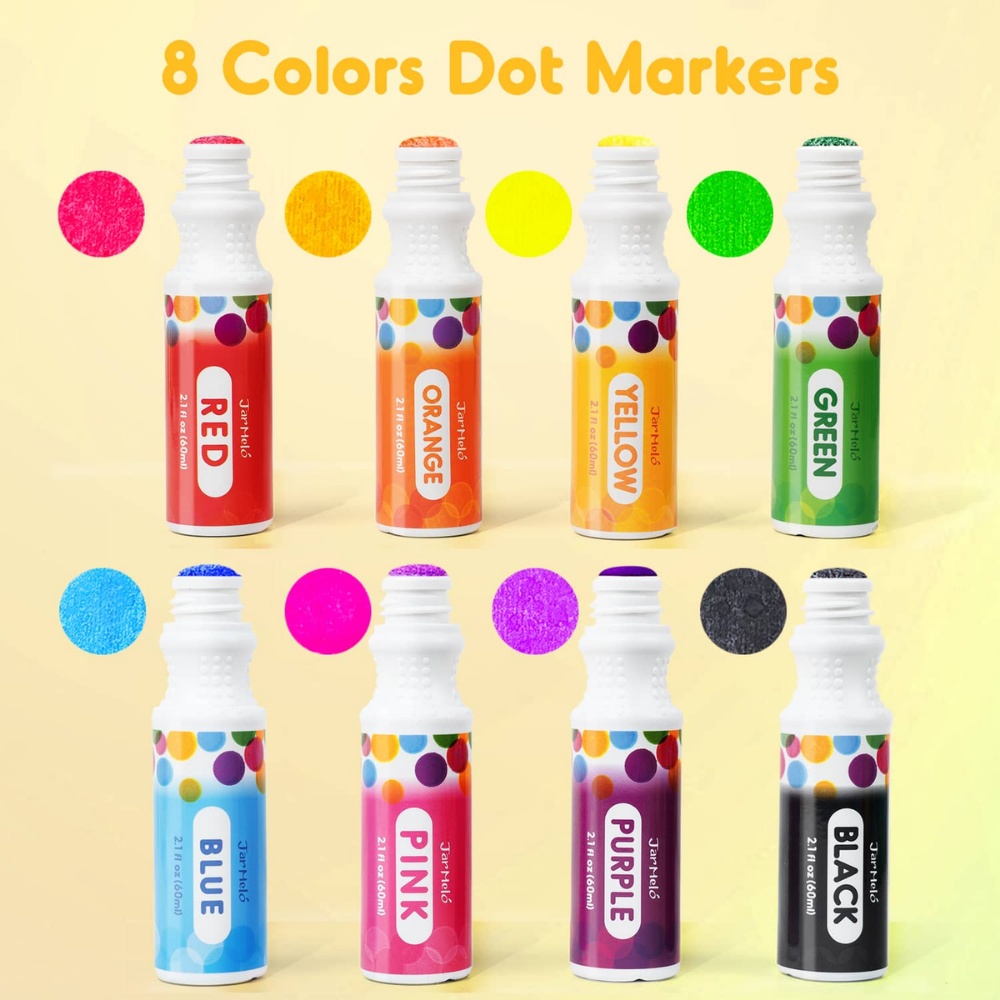Jar Meló - Dot Painting Art Markers - 8 Colours - Image 2