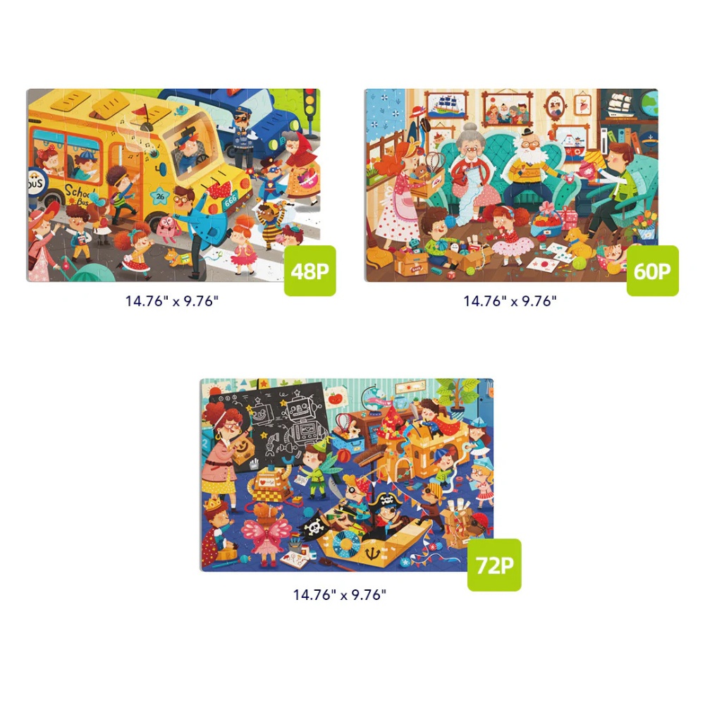 Mideer - Level Up Jigsaw Puzzle for Kids - 3-in-1 - Level 4 A Day of Mine - Image 3