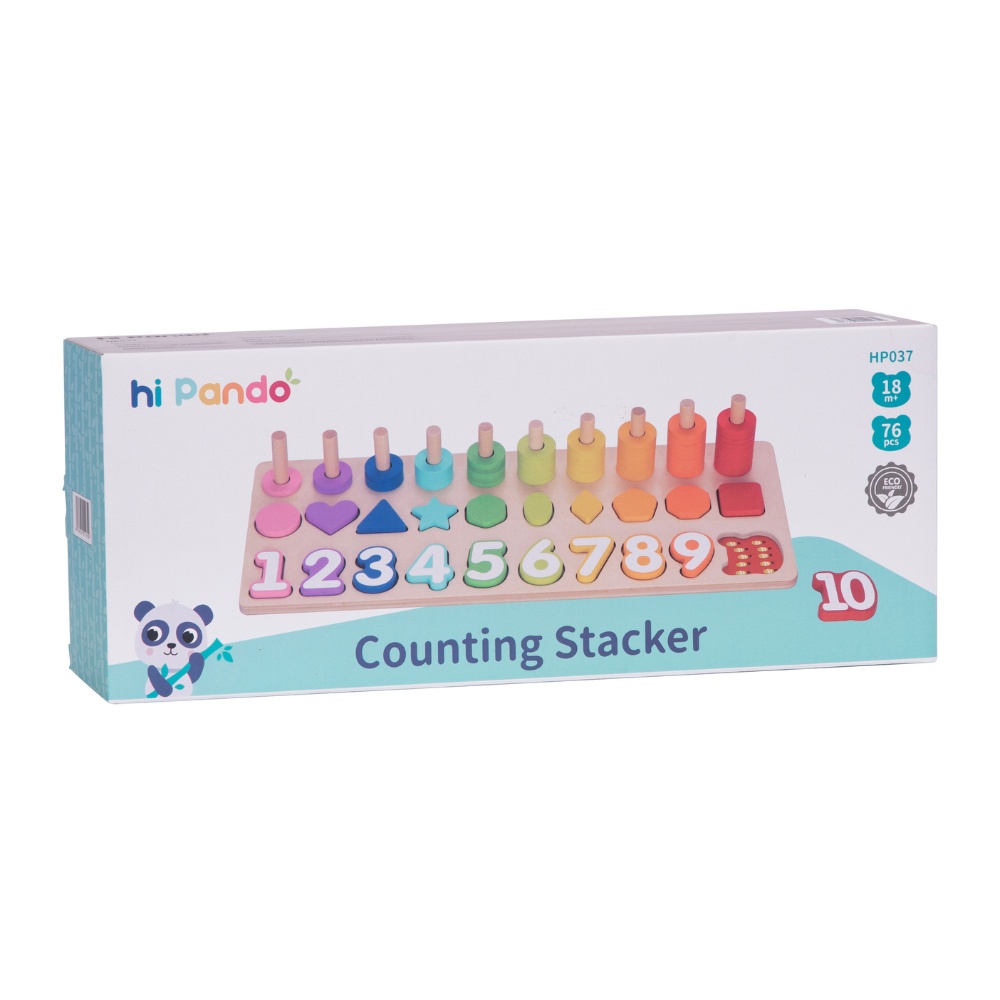 hi Pando - Wooden Counting Stacker - 75pcs - Image 5
