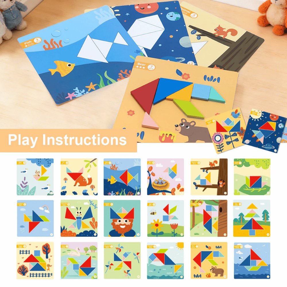 TookyToy - Magnetic Tangram Play Set - Image 7