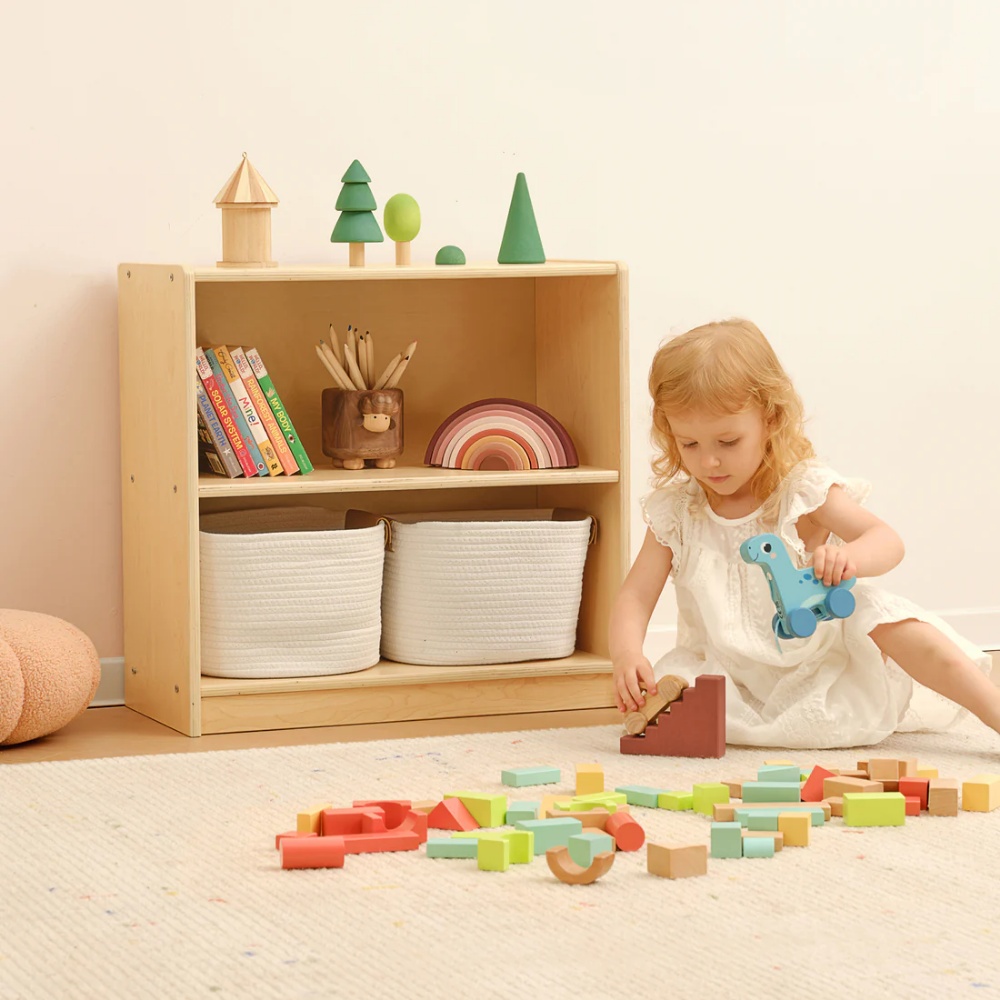 TookyToy - Wooden Shelf and Toy Storage for Kids Room: Plywood 60x63cm - Image 4