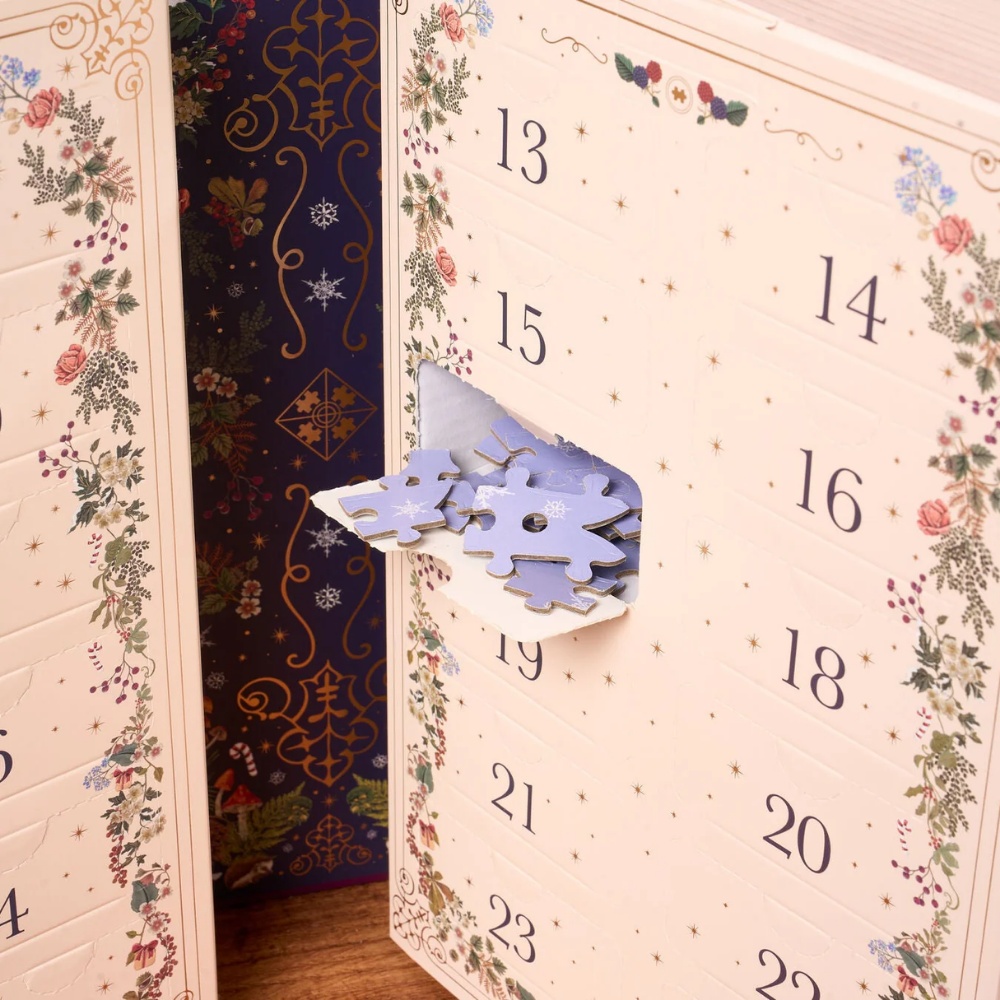 Gibsons - The Art File: Tales of Christmas Advent Calendar - 24 Mini Jigsaw Puzzles - Image 3