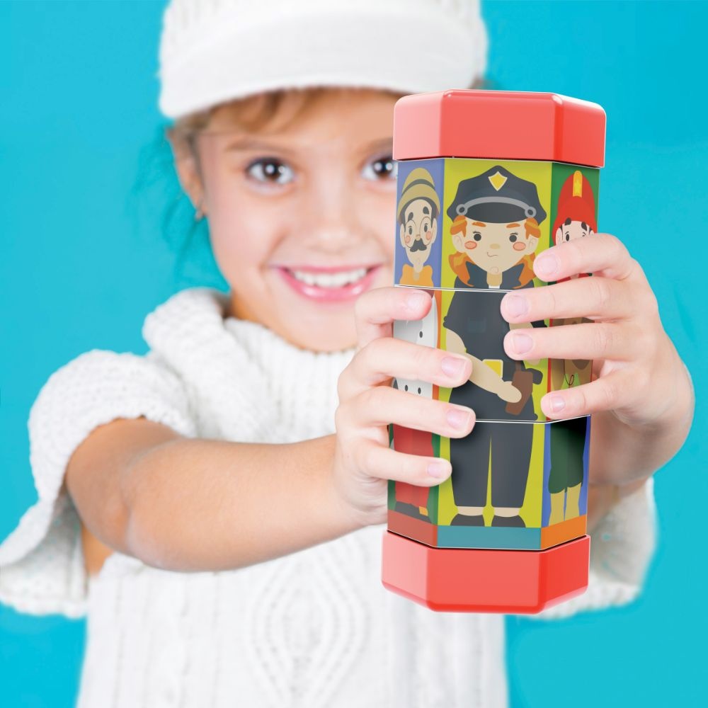 Quercetti - Mix & Match People & Jobs Rotating Puzzle for Toddlers - Image 5