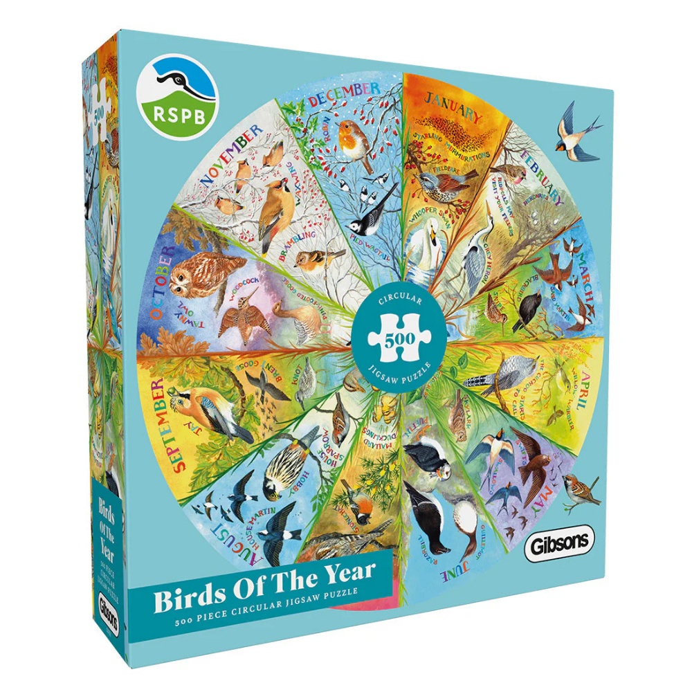 Gibsons - RSPB: Birds of the Year - 500 Piece Circular Jigsaw Puzzle