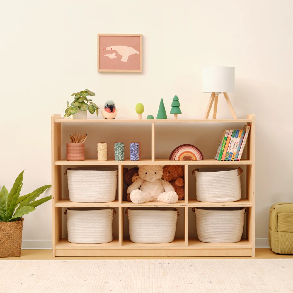 TookyToy - Wooden Shelf and Toy Storage for Kids Room: Open Plywood 90x113cm - Image 2
