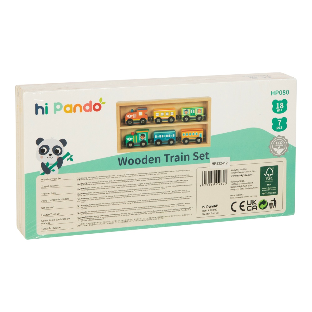hi Pando - Magnetic Train Set With Storage Box - 7pcs - Image 5