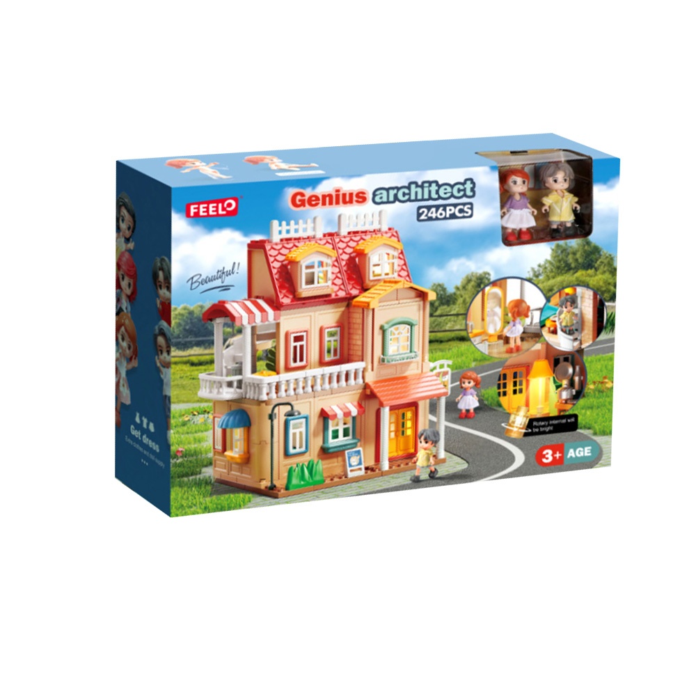 Feelo - Genius Architect Villa - Building Block Set - 246 Pieces-** - Image 8