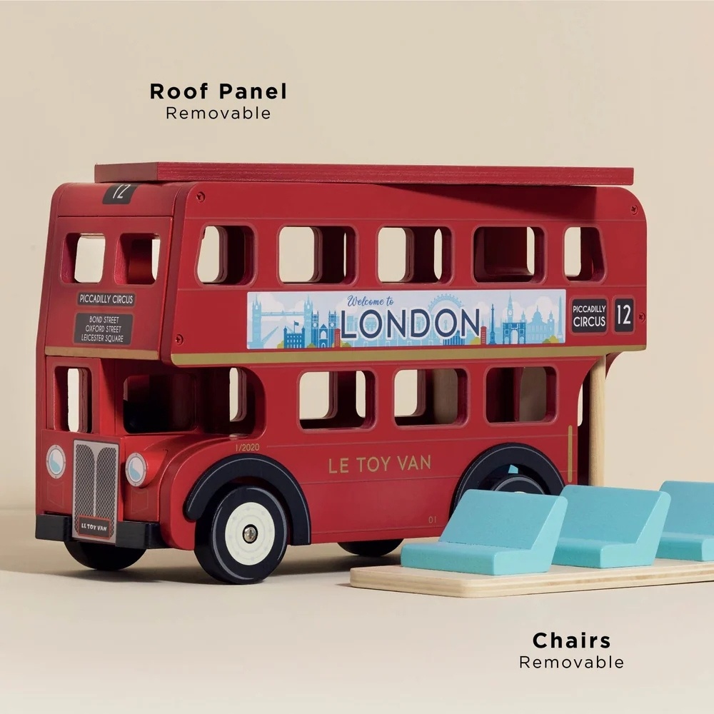 Le Toy Van - London Wooden Toy Bus - Image 6