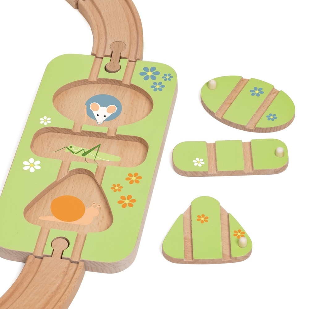 Classic World - Pretend & Play - Wooden Train Set - Forest 40 Piece - Image 7