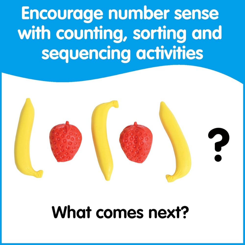 EDX Education - Fruit Counters & Tweezer in Jar - 48pc Math Manipulative - Image 4