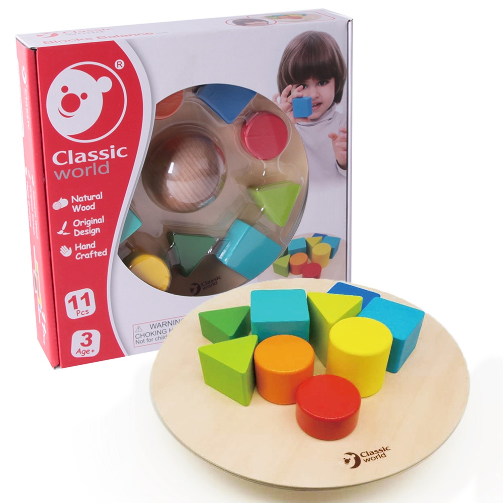 Classic World - Wooden Blocks Balance - 11pcs - Image 3