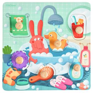 Mideer - Wooden Peg Puzzle-Bath Time