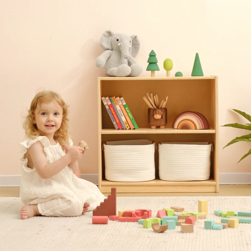 TookyToy - Wooden Shelf and Toy Storage for Kids Room: Plywood 60x63cm - Image 5