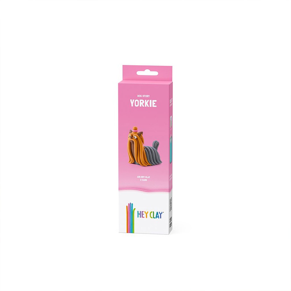 Hey Clay - Modelling Air-Dry Clay with Fun Interactive App - Yorkie, Series Dog Story, 3 cans - Image 5