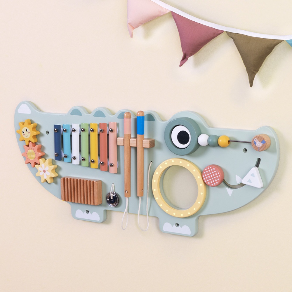 TookyToy - Wooden Crocodile Activity Wall Mounted Learning Toy - Image 4