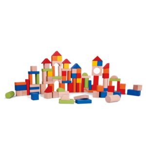 Classic World - Wooden Building Blocks with Sorting Lid - 100pcs