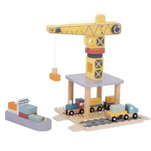 TookyToy - Pretend Play Port Crane Toy Set