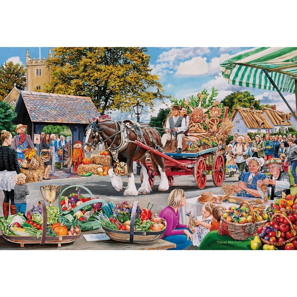 Gibsons - Village Celebrations - 4 x 500 Piece Jigsaw Puzzles - Image 3