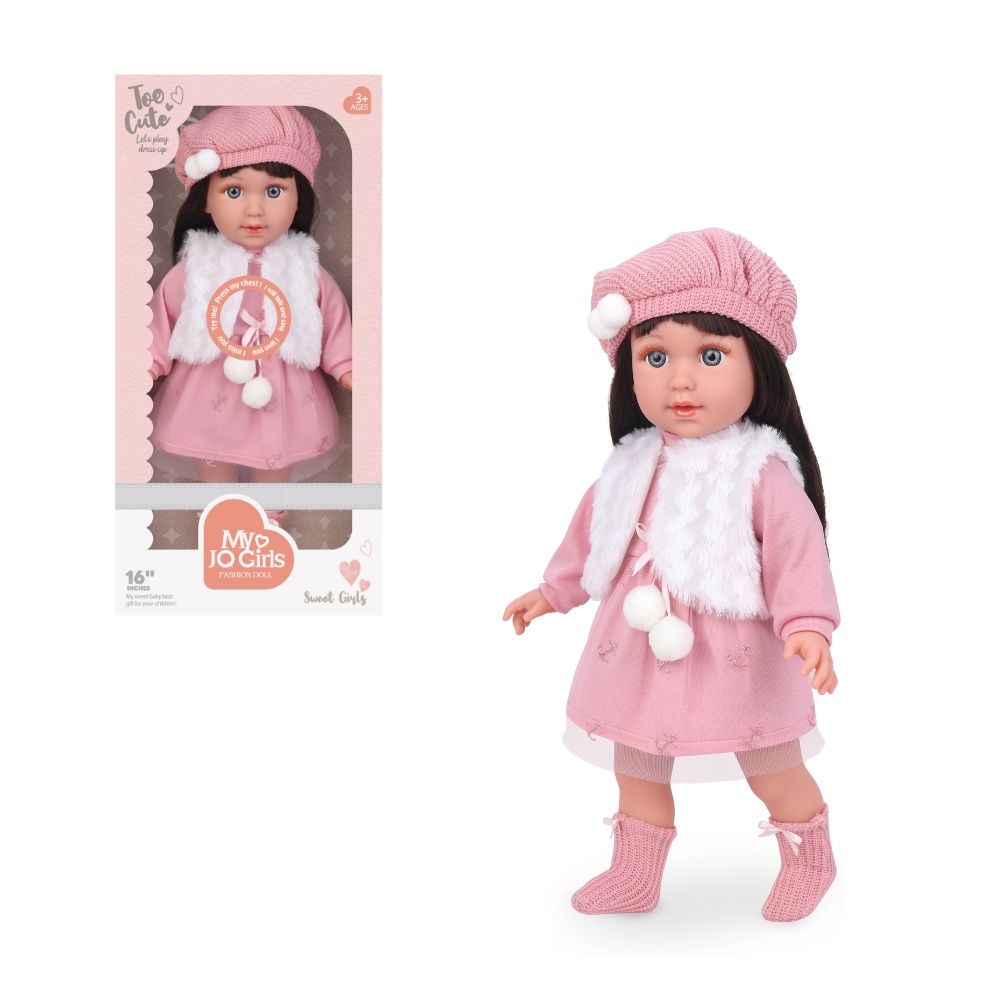 Fashion Doll with Sound - Nina - Dress, Beanie & Shoes - 40cm-** - Image 4