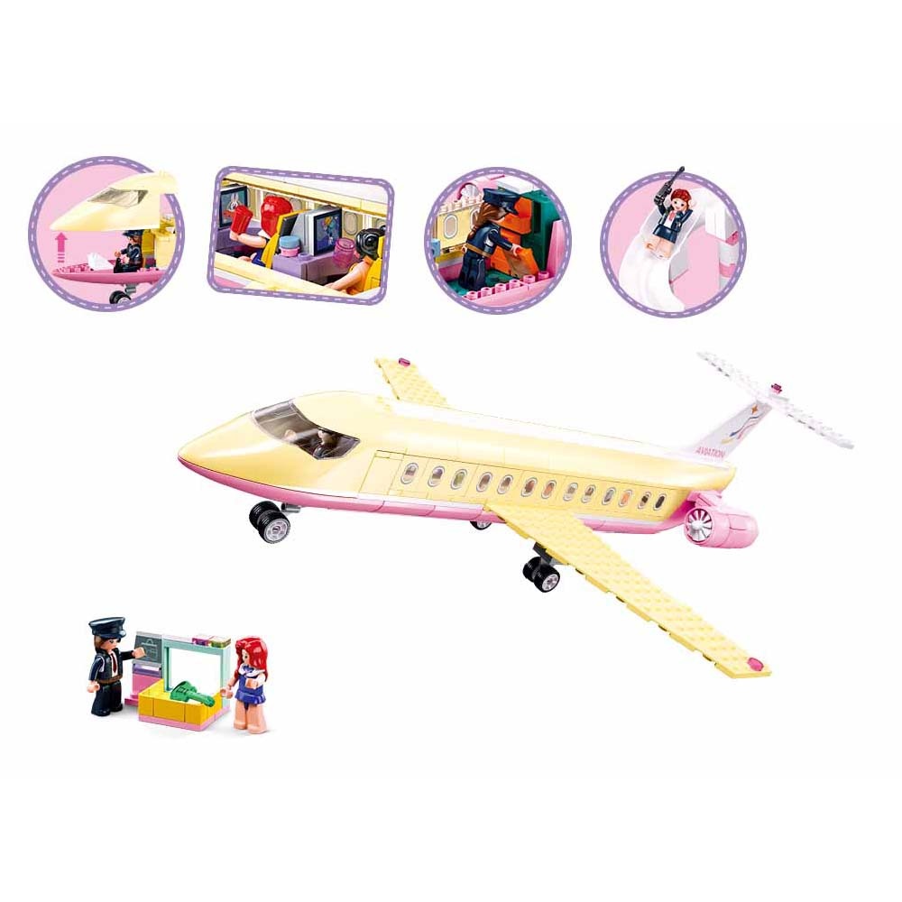 Sluban Building Set: Girls Dream - Plane - 384pcs - Image 4