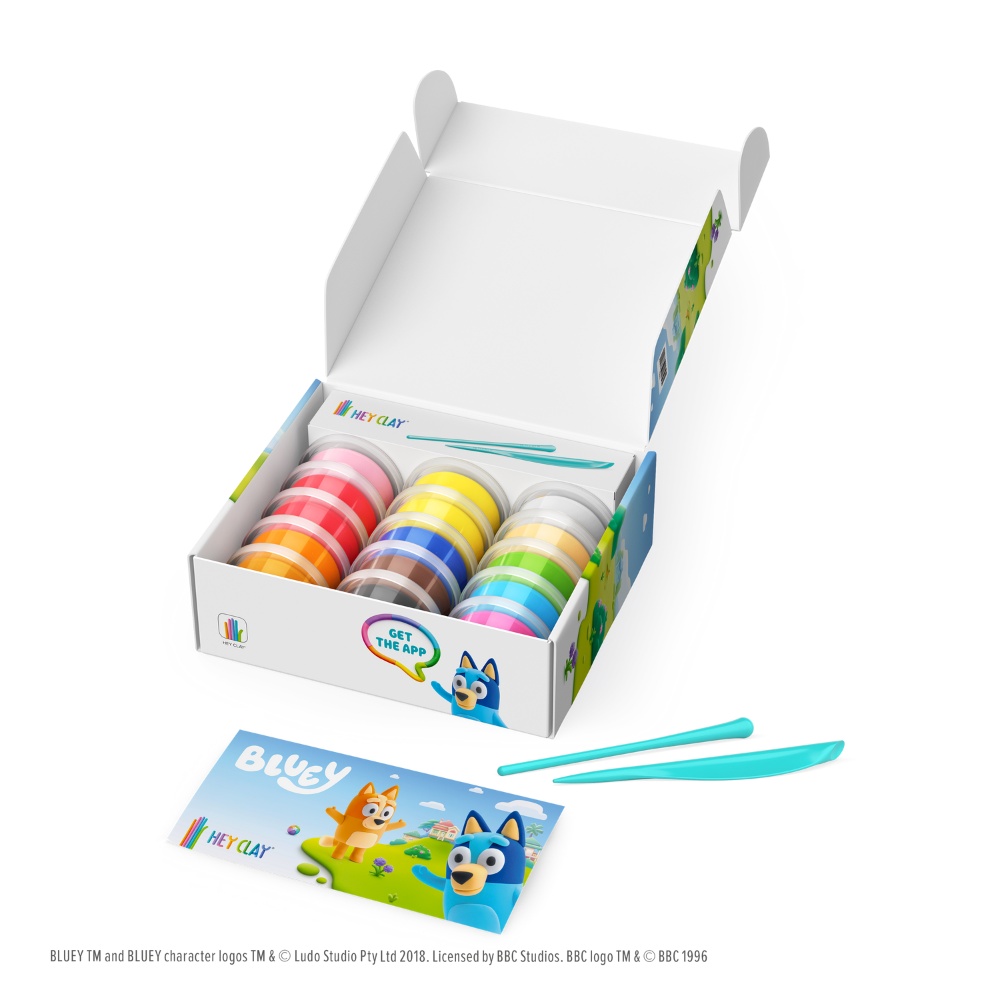 Hey Clay - Modelling Air-Dry Clay with Fun Interactive App - Bluey and Friends, 15 cans - Image 6