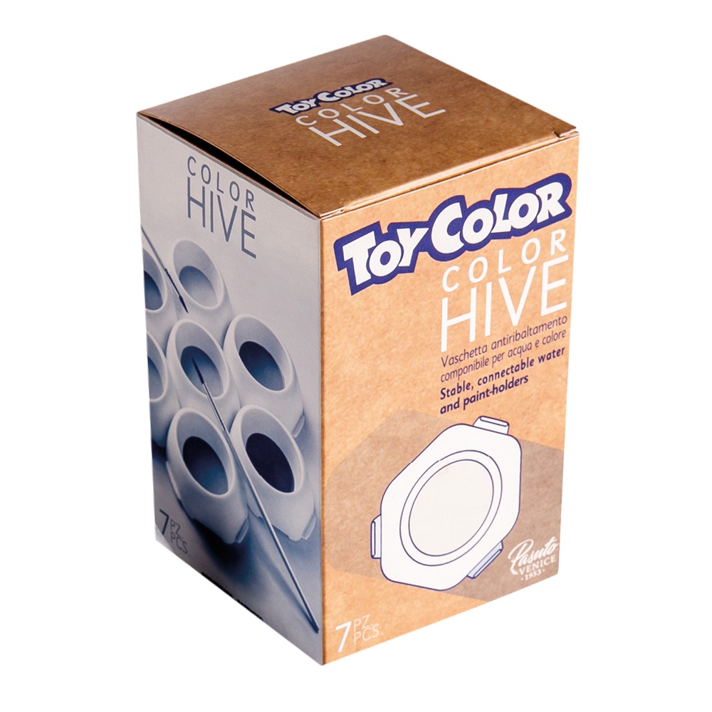 Toy Color - Paint Pots Colour Hive - Modular Hexagonal Trays - 7 Pieces - Image 3