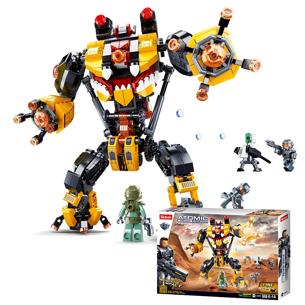Sluban Building Set: Atomic Storm Uprising - Inquisitor Robot - 668pcs - Image 3