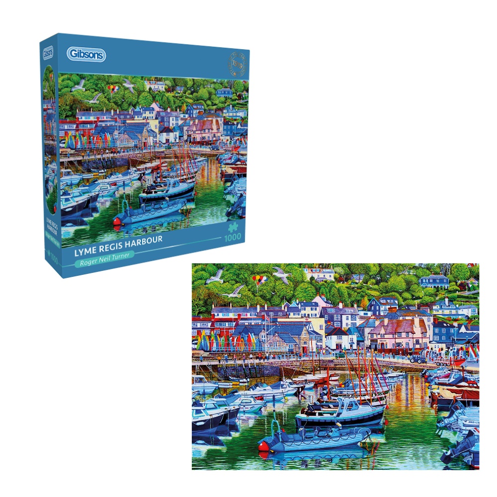 Gibsons - Lyme Regis Harbour - 1000 Piece Jigsaw Puzzle - Image 5