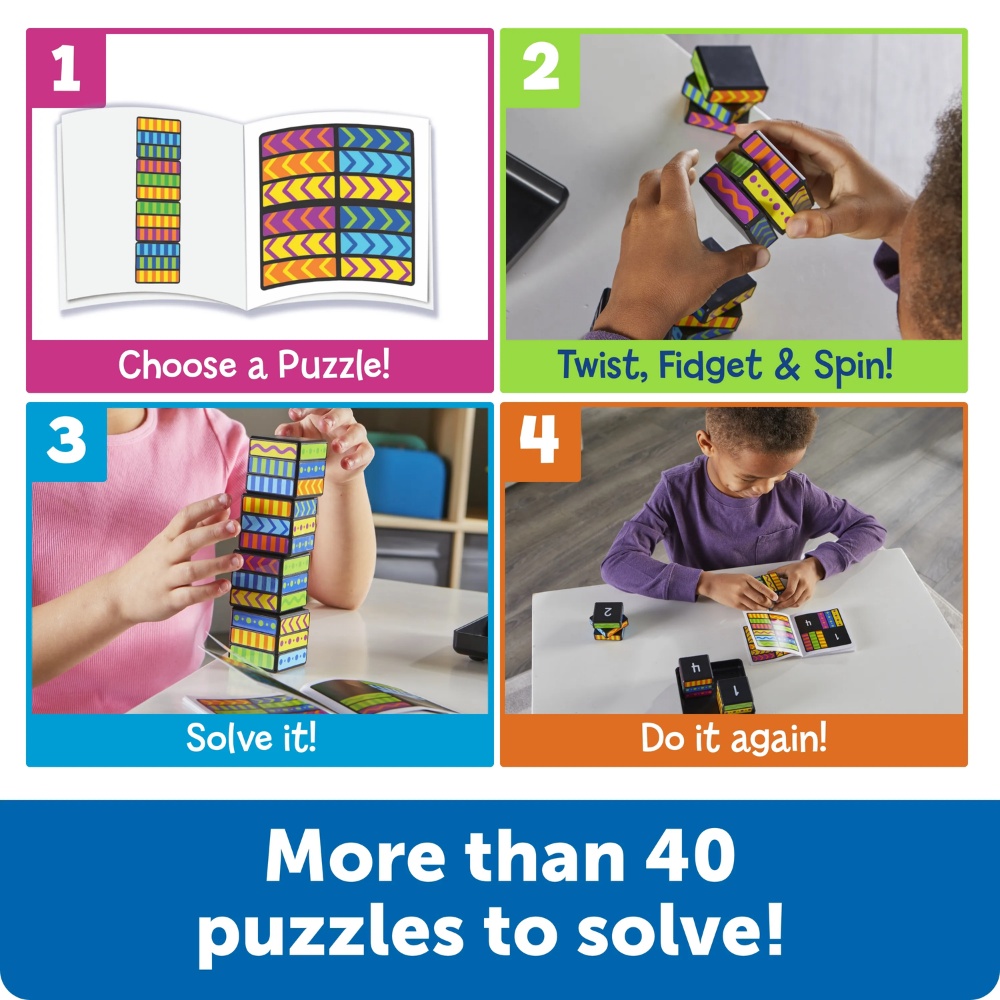Learning Resources - Brainometry™ Cubed Shape & Fidget Kids Travel Puzzle Game - Image 3
