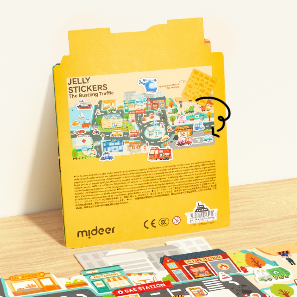 Mideer - Reusable Jelly Sticker Set: The Bustling Traffic - Early Learning Activity - Image 3