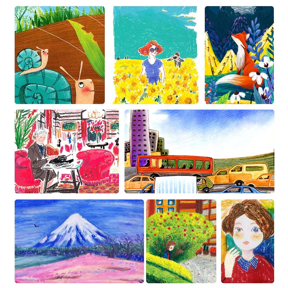 Mideer - Pea Beeswax Crayons - 12 Colours - Image 8