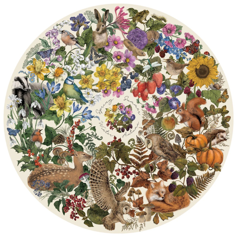 Gibsons - The Art File: Nature's Seasons - 500 Piece Circular Jigsaw Puzzle - Image 2