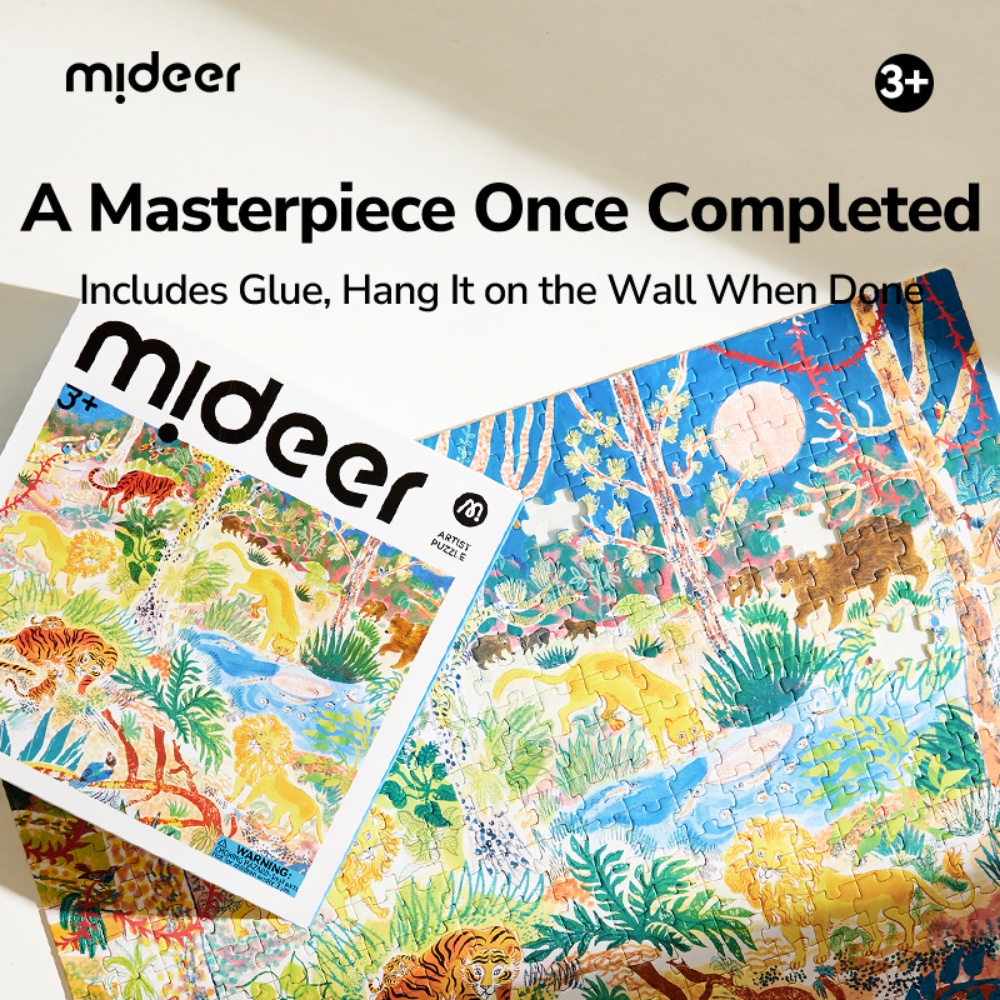 Mideer - Artist Puzzle: Jungle Moon - 352 Piece Illustrated Night Scene Jigsaw for Kids - Image 3