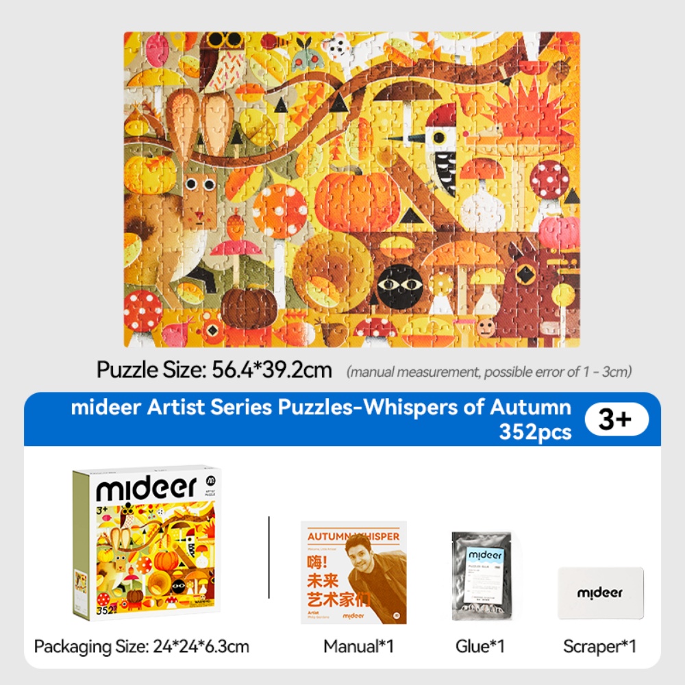 Mideer - Artist Puzzle: Autumn Whisper - 352 Piece Illustrated Seasonal Jigsaw for Kids - Image 2