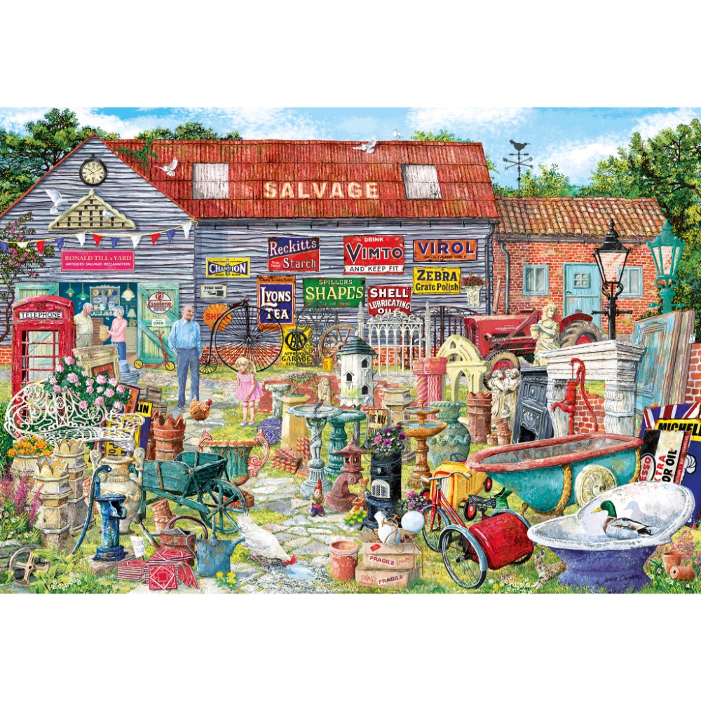 Gibsons - Pots and Penny Farthings - 2000 Piece Jigsaw Puzzle - Image 2
