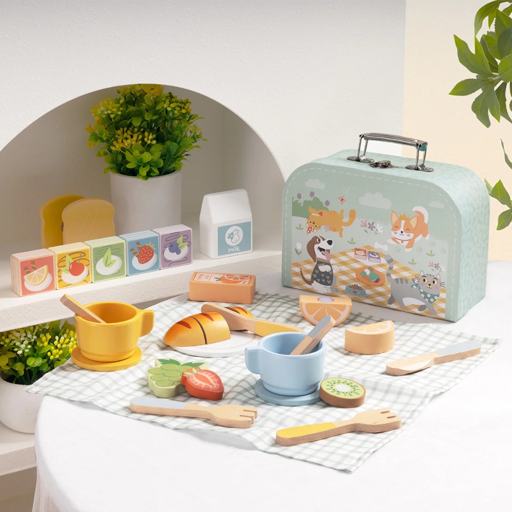 TookyToy - Picnic Basket Set & Play Food - 31pcs - Image 5