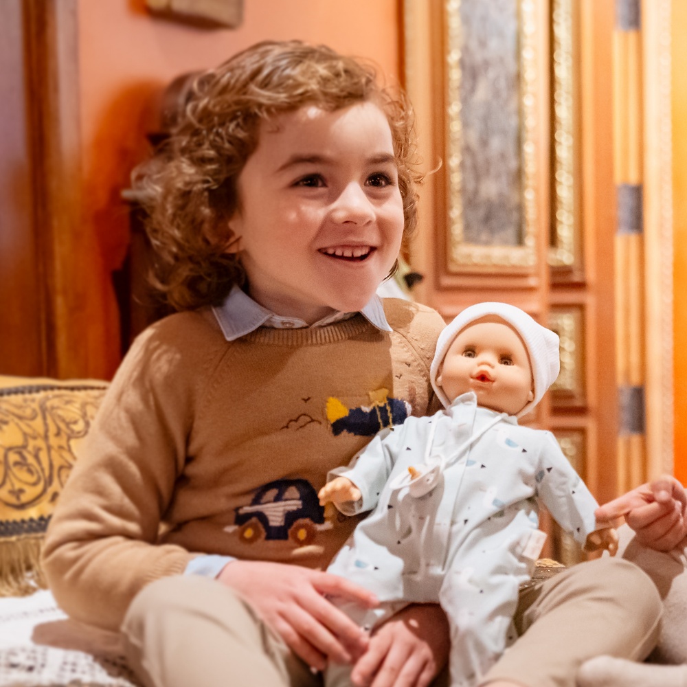 Paola Reina Dolls: Crying Baby Doll with Pyjama's & Pacifier: Alex - 36cm - Image 4
