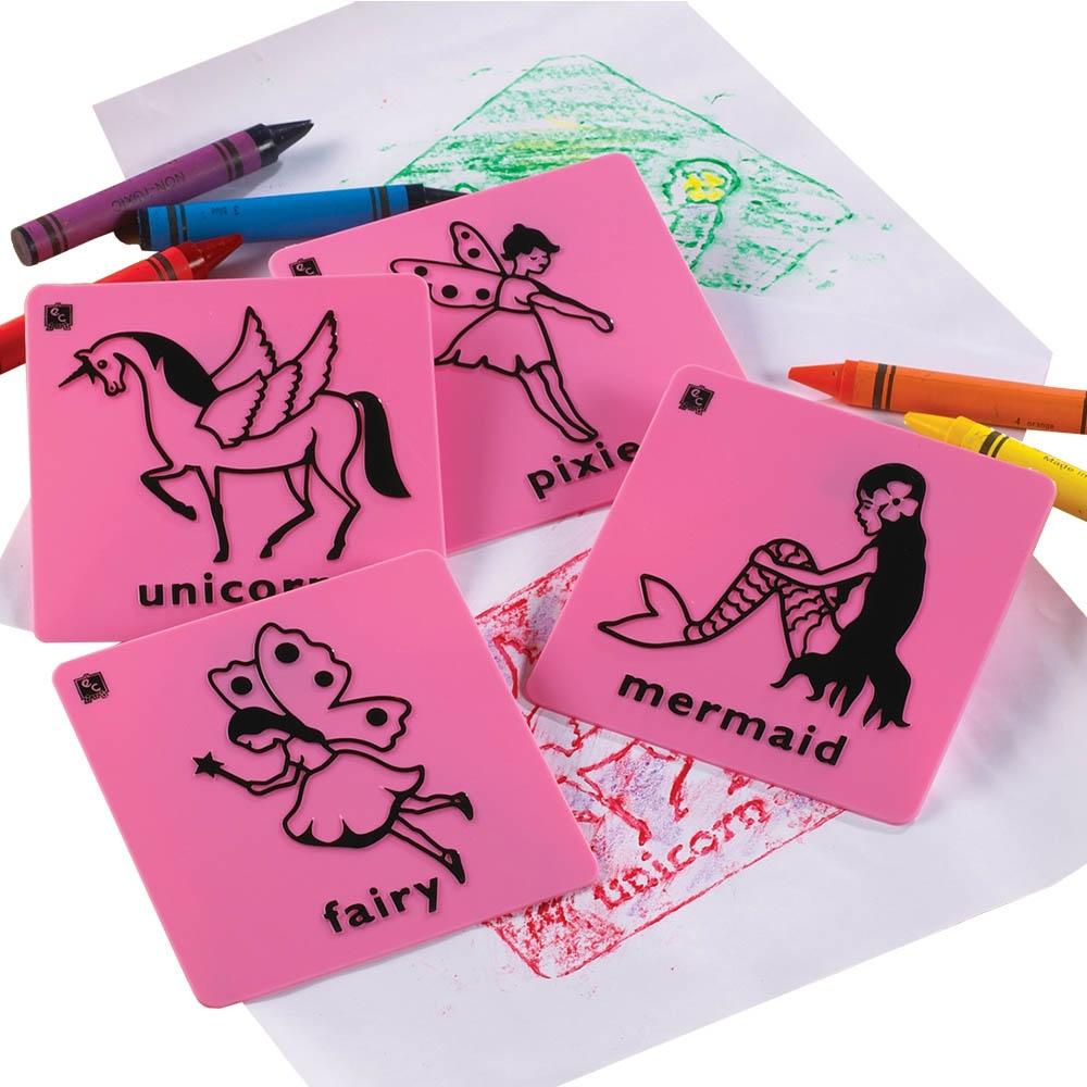EDX Education - Art Rubbing & Embossing Plates - Fairies 4pcs - Image 2