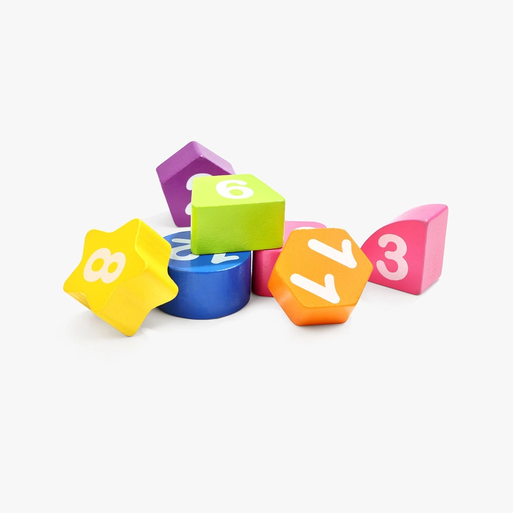 TopBright - Wooden Shape Sorting Clock - Montessori Teaching Time Number Puzzle for Kids - Image 4