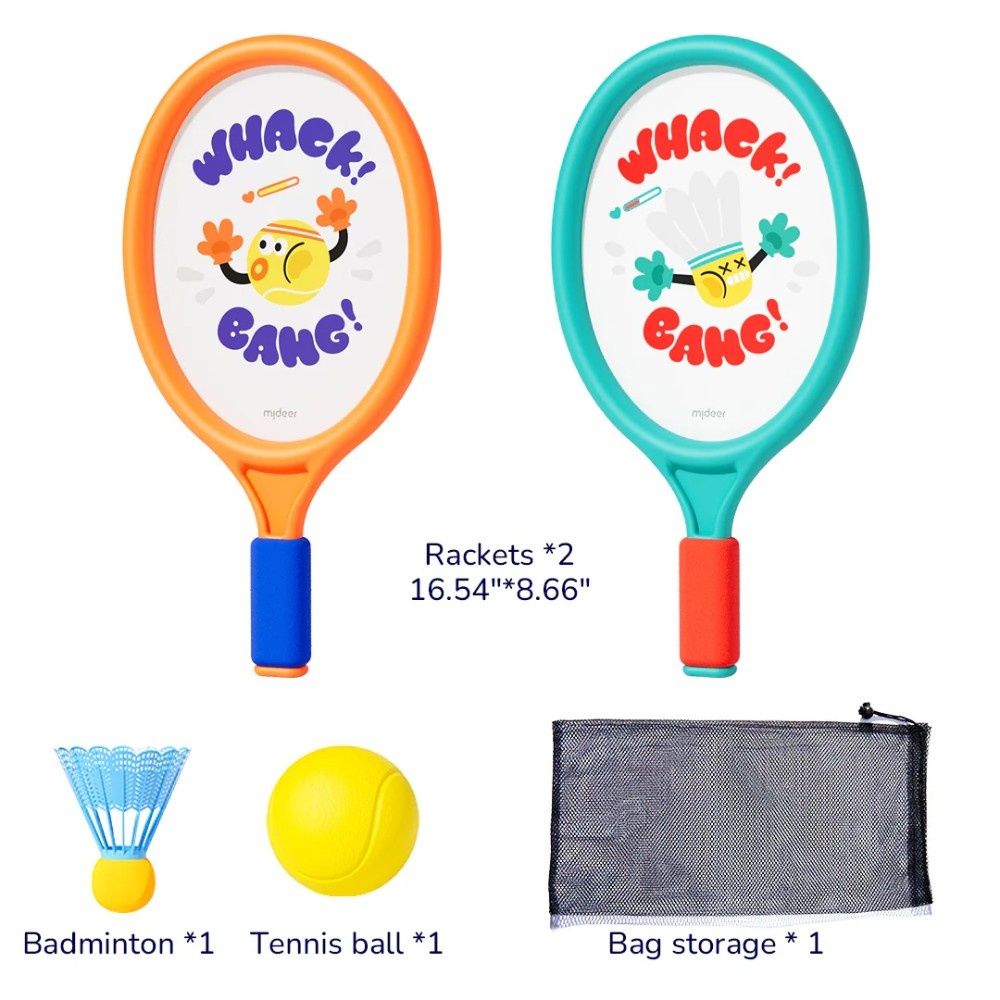 Mideer - 2-in-1 Badminton Tennis Set for Kids - Outdoor Sports Toy - Image 9