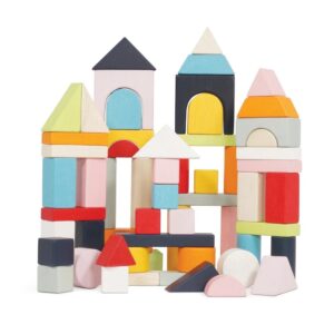 Le Toy Van - Colourful Wooden Building Blocks - 60pcs