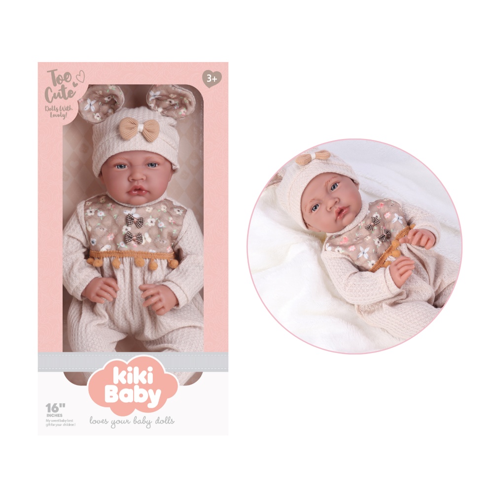 Baby Doll - Soft Cotton Body - Jumper, Beanie & Shoes - 40cm - Image 5