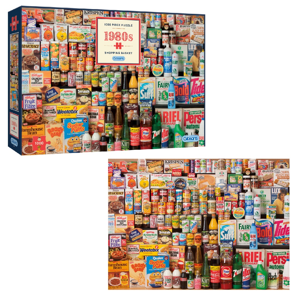 Gibsons - 1980s Shopping Basket - 1000 Piece Jigsaw Puzzle - Image 5