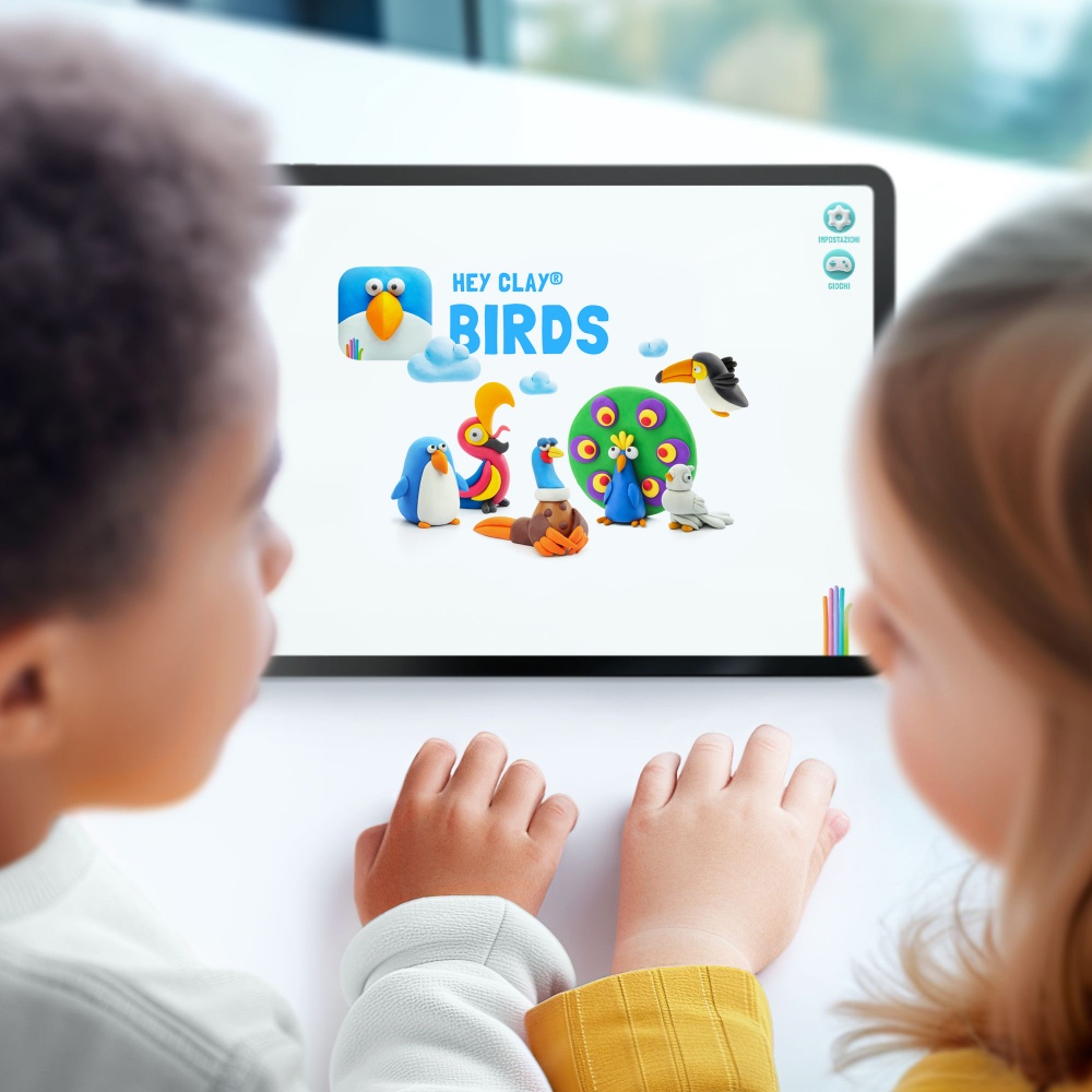 Hey Clay - Modelling Air-Dry Clay with Fun Interactive App - Ara Parrot, series Birds, 3 cans - Image 2