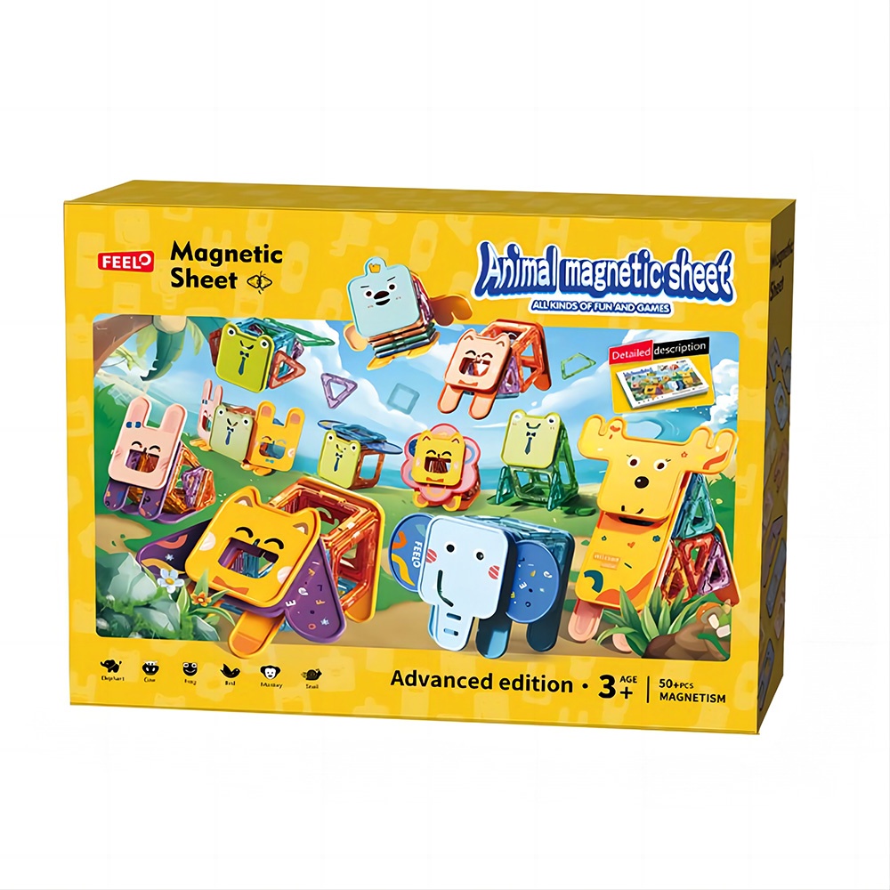 Feelo - Magnetic Tiles Activity Set - Animals - 50 Pieces-** - Image 7