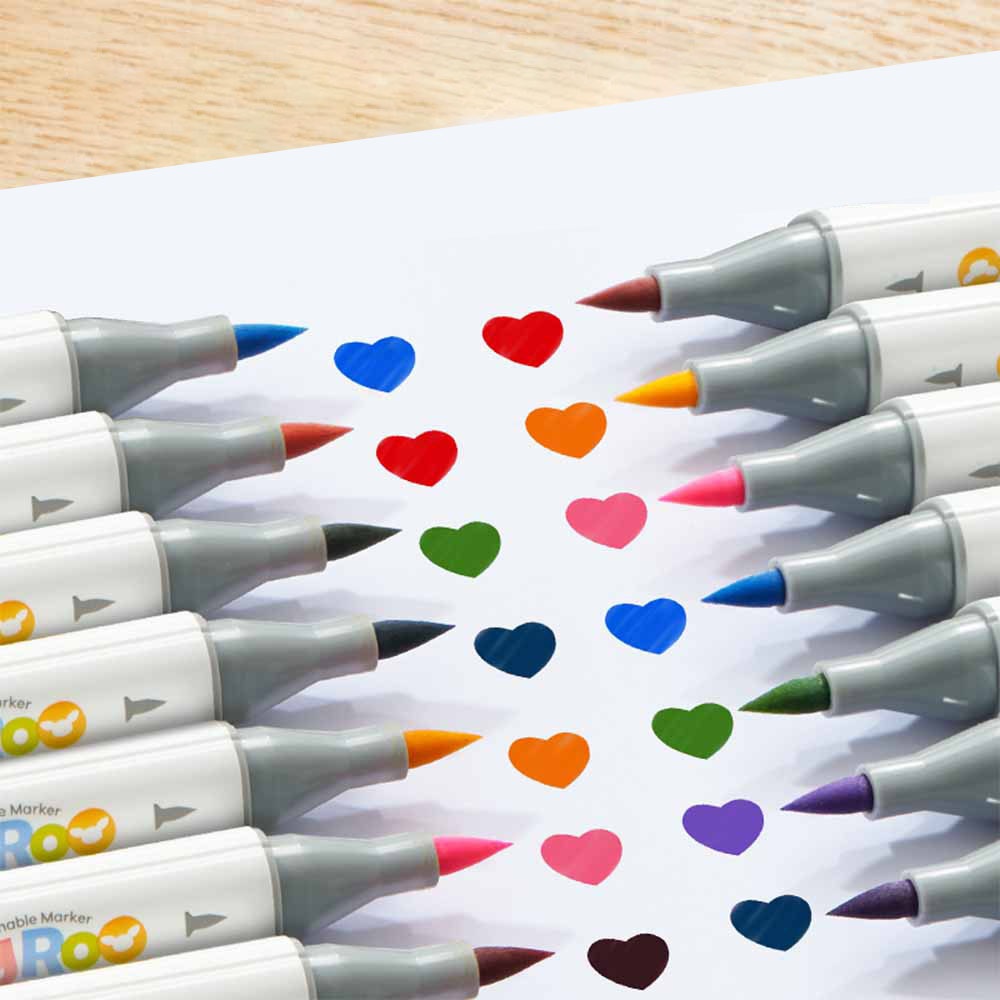 Jar Meló - Dual-Tip Washable Art Markers - 24 Colours - Image 2